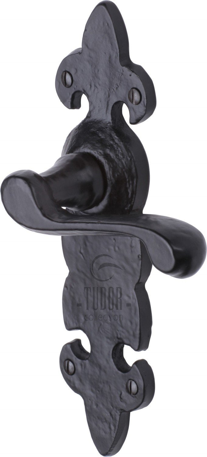 The Tudor Door Handle Lever Latch Fleur de Lys Design