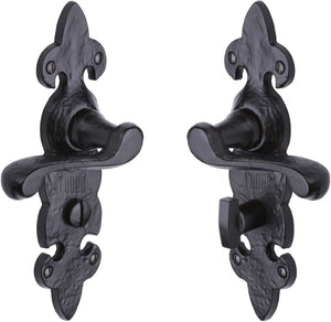The Tudor Door Handle for Bathroom Fleur de Lys Design