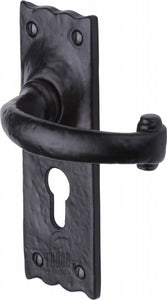 The Tudor Door Handle for Euro Profile Plate Colonial Design