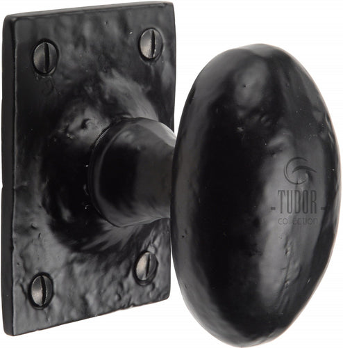 The Tudor Mortice Knob on Rose Oval Design