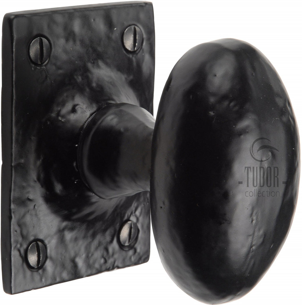 The Tudor Mortice Knob on Rose Oval Design