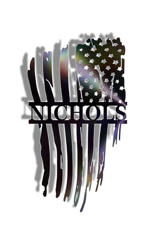 Tattered Flag Monogram