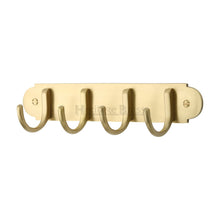 Load image into Gallery viewer, Heritage Brass Coat Hooks on Plate