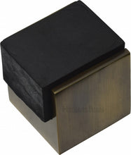 Load image into Gallery viewer, Heritage Brass Door Stop Square Floor Mounted Design