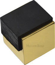 Load image into Gallery viewer, Heritage Brass Door Stop Square Floor Mounted Design