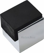 Load image into Gallery viewer, Heritage Brass Door Stop Square Floor Mounted Design