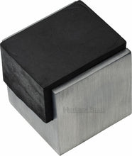 Load image into Gallery viewer, Heritage Brass Door Stop Square Floor Mounted Design