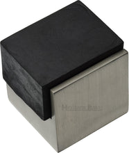 Load image into Gallery viewer, Heritage Brass Door Stop Square Floor Mounted Design
