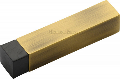 Heritage Brass Door Stop Square Wall Mounted Design
