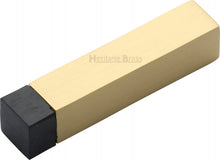 Load image into Gallery viewer, Heritage Brass Door Stop Square Wall Mounted Design