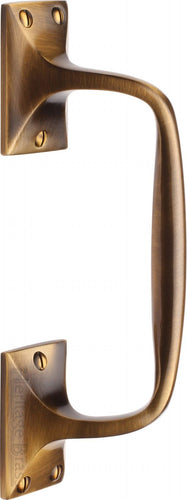 Heritage Brass Door Pull Handle Cranked Design 8