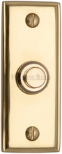 Load image into Gallery viewer, Heritage Brass Bell Push 3&quot; x 1&quot;