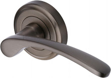 Load image into Gallery viewer, Heritage Brass Door Handle Lever Latch on Round Rose Sophia Design