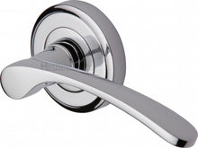 Load image into Gallery viewer, Heritage Brass Door Handle Lever Latch on Round Rose Sophia Design