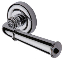 Load image into Gallery viewer, Heritage Brass Door Handle Lever Latch on Round Rose Colonial Design