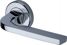 Load image into Gallery viewer, Heritage Brass Door Handle Lever on Rose Bellagio Design