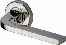 Load image into Gallery viewer, Heritage Brass Door Handle Lever on Rose Bellagio Design