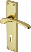 Load image into Gallery viewer, Heritage Brass Door Handle Lever Lock Sophia Design