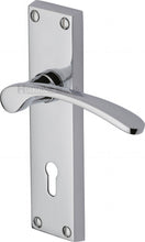 Load image into Gallery viewer, Heritage Brass Door Handle Lever Lock Sophia Design