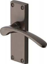 Load image into Gallery viewer, Heritage Brass Door Handle Lever Latch Sophia Short Design