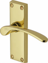 Load image into Gallery viewer, Heritage Brass Door Handle Lever Latch Sophia Short Design