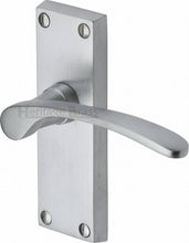 Load image into Gallery viewer, Heritage Brass Door Handle Lever Latch Sophia Short Design