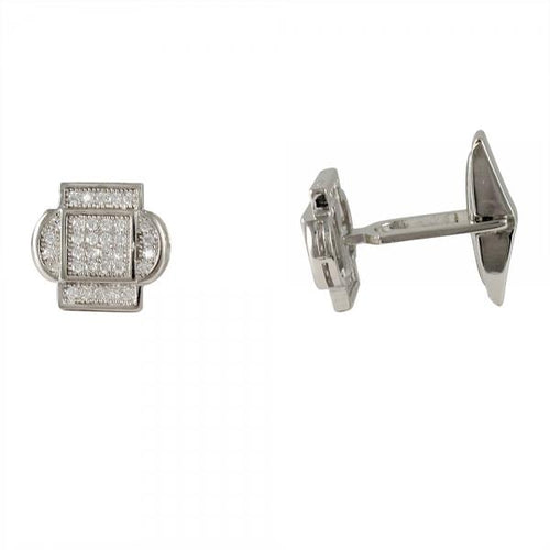 DLF Sterling Silver CZ Cufflink
