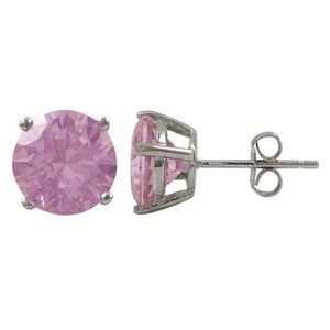 DLF Light Pink Sterling Silver Post Earrings W18