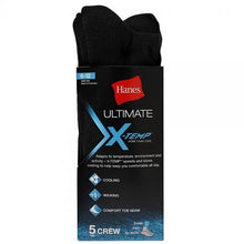 Load image into Gallery viewer, Hanes Men&#39;s Ultimate X-Temp™ Crew Socks - Black