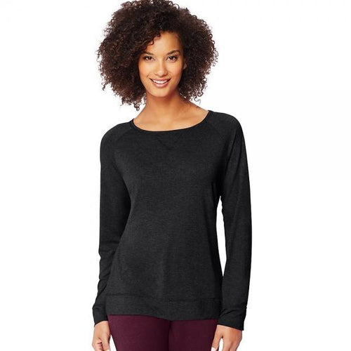 Hanes Women's Fashion Essentials Raglan V-Notch Tee