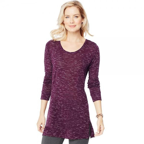 Women's Hanes Lightweight Space-Dye Vented Tunic