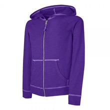 Load image into Gallery viewer, Hanes Girls&#39; Slub Jersey Full-Zip Hoodie