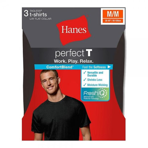 Hanes ComfortBlend® Men's Perfect T Dyed Crewneck Undershirt 3-Pack