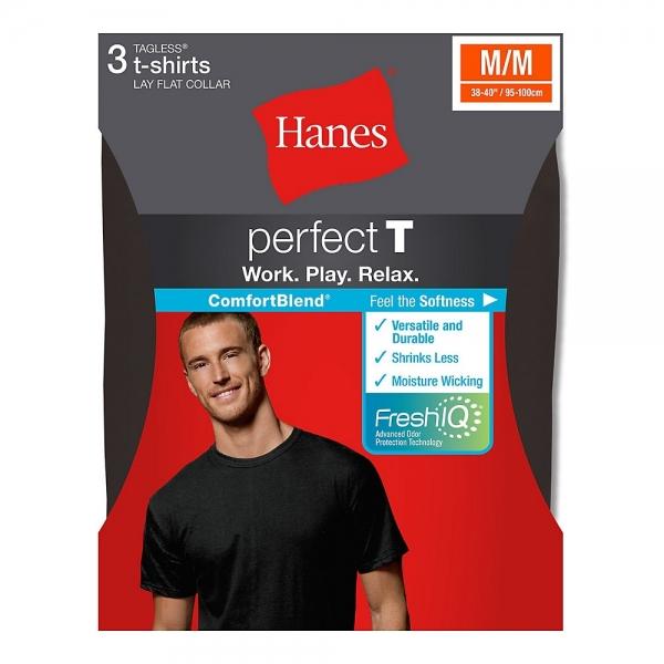 Hanes ComfortBlend® Men's Perfect T Dyed Crewneck Undershirt 3-Pack