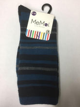 Load image into Gallery viewer, Memoi Boys / Mens Multi Stripe Sock