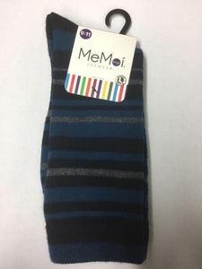 Memoi Boys / Mens Multi Stripe Sock