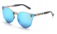 Load image into Gallery viewer, ROYAL GIRL  Women Cat Eye Sunglasses Metal Frame Star carving Flower Sunglasses Mirror Glasses oculos de sol feminino ss147