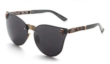 Load image into Gallery viewer, ROYAL GIRL  Women Cat Eye Sunglasses Metal Frame Star carving Flower Sunglasses Mirror Glasses oculos de sol feminino ss147