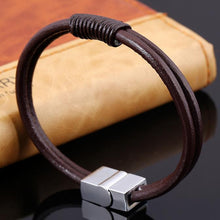Load image into Gallery viewer, Leather Bracelets Unisex Bracelets  Cowhide Bracelets Wrist Chains