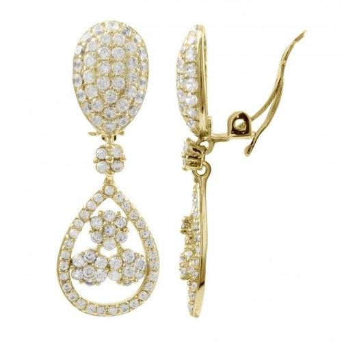 DLF Gold Plated Sterling Silver Clip Earrings W17