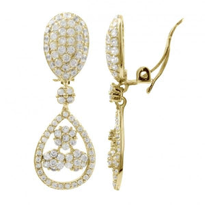 DLF Gold Plated Sterling Silver Clip Earrings W17