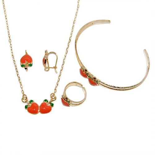 DLF Brass Enamel Peach Set