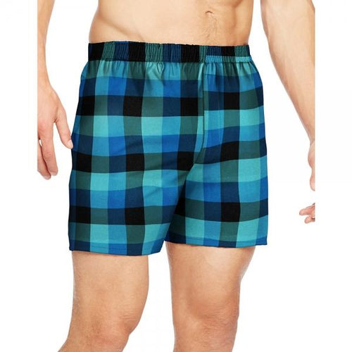 Hanes Men's TAGLESS® Ultimate Fashion Boxer with Comfort Flex® Waistband Assorted Pattern Blues 3-Pack